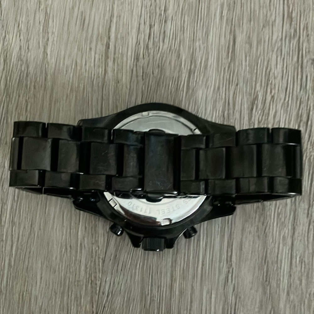 Michael Kors Black Everest Chronograph Watch - Picture 4 of 5